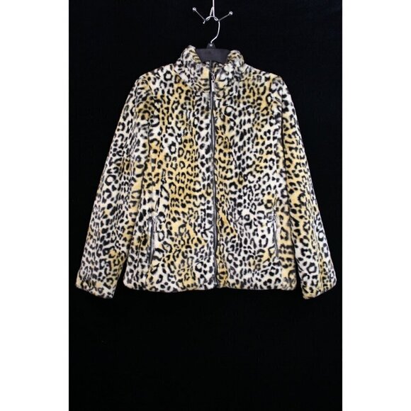 Joujou Leopard Print Faux Fur Jacket M - Picture 1 of 7